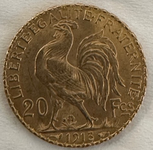 Francs coq 1913 très - francs,