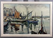 Paysage Marin Port de Douarnenez Bateaux Voiliers Finistère Bretagne 1951 France