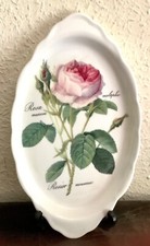 Plat ovale Rose de Redouté -