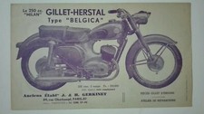Prospectus Catalogue Brochure Motos GILLET HERSTAL 1956