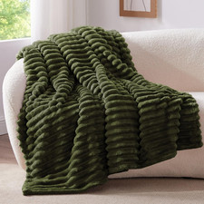 Plaid Polaire Vert Olive Pour