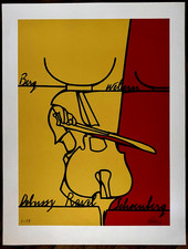 Valerio Adami lithographie signée art abstrait abstract figuration narrative art