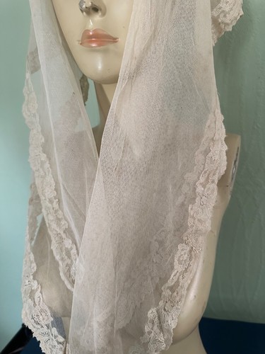 Ancien grand fichu voile - grand, de