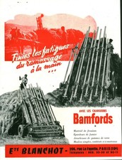 Publicité ancienne Ets Blanchot matériel agricole 1955 issue de magazine