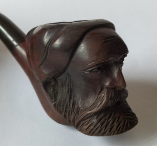 Vintage pipe bois sculpté - vintage,