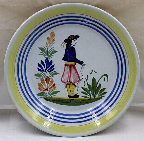 Assiette ancienne faïence - ancienne, en