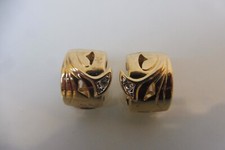 Pierre Lang Clips D'Oreilles, Beaux PL - Boucles D'Oreilles, Doré Avec Pierres