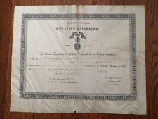 BREVET DE LA MÉDAILLE