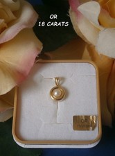 *** PENDENTIF OR JAUNE 18 CARATS TTBE PERLE DE CULTURE 750 ***