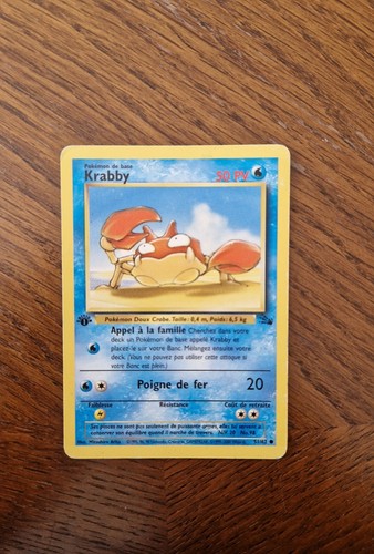 Carte pokémon krabby 62 - carte, 51/62