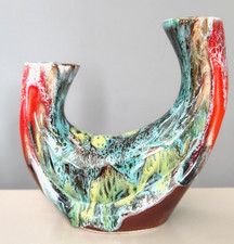 Vase double signé - , vallauris