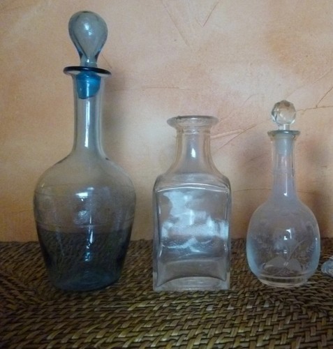 Lot carafes verre - en, (5)