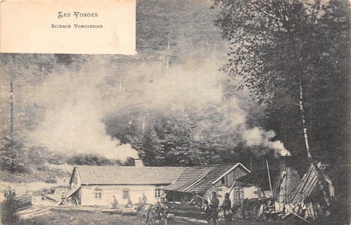 Cpa les vosges - /, scierie