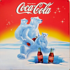 Plaque métal Coca-Cola Ours