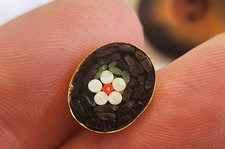 Collection bouton ancien micro mosaique  millefiori mini 1 sur 1,2  cm D5A