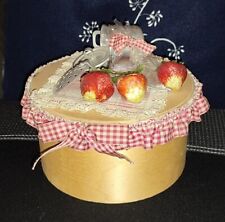 Très Jolie boîte en Bois Lola Coquelicot avec Couvercle Décor Cuisine 3D TBE