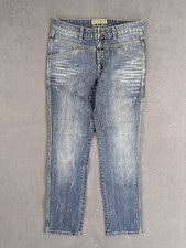Jean Taille Haute Carpenter Slim Closed M Bleu Stonewash Zip Fly