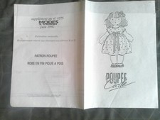 patron poupée cecile modes et travaux NON DECOUPER COMPLET  Juin 1990