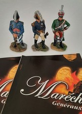 Lot De 3 Soldats En Plomb  HACHETTE Maréchaux D'empire N°58,57,56