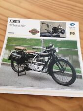 Nimbus 750 tuyau de poële 1924 Carte moto Collection Atlas Danemark