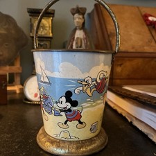 Ancien Seau de plage illustrations MICKEY -DINGO- DONALD
