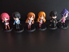 Lot 6 Figurines Sword Art Online Anime Manga Collector Limité Asuna Kirito Alice