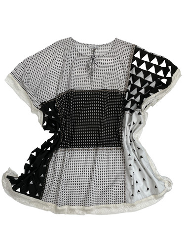 Caftan imprimé géométrique