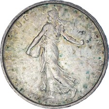 [#845782] Monnaie, France, Semeuse, 5 Francs, 1963, Paris, Fautée, TTB+, Argent