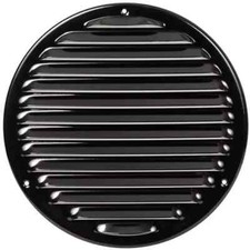 Grille de ventilation métal ronde Ø 200 mm noir - MR200M - RAL9005