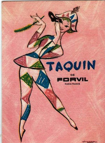 Ancienne carte parfumee taquin - carte,