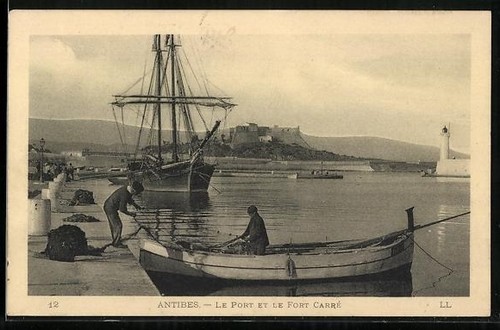 Carte postale antibes port - antibes,,