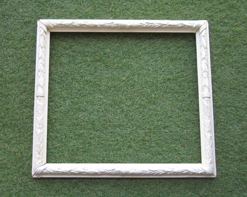 Antique white stucco frame