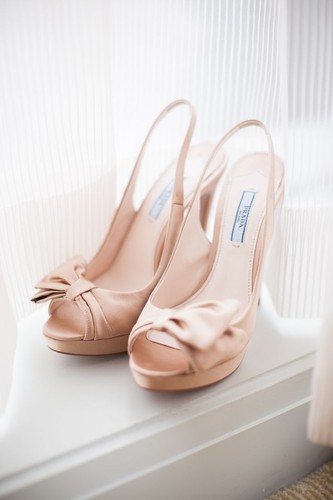 Prada satin bow blush pink - satin,
