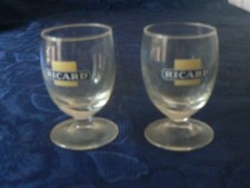 2 ANCIENS VERRES RICARD PASTIS