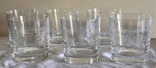 SERIE DE 6 VERRES A WHISKY EN CRISTAL D'ARQUES GRAVES MODELE MATIGNON H 9 cm