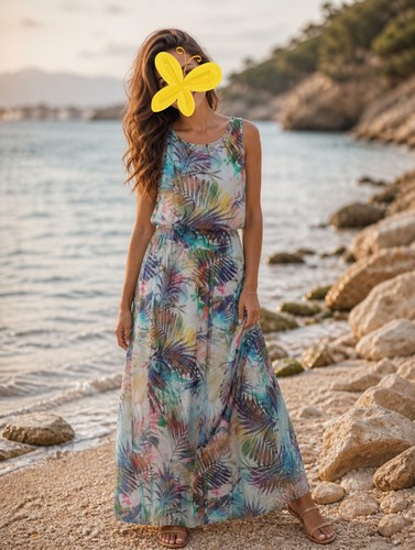 Robe longue viscose - longue, fluide