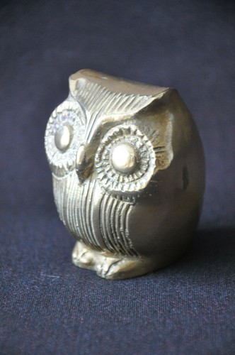 Chouette laiton figurine - laiton,