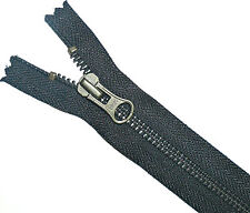 YKK Fermeture Éclair Noir,10 "/ 25CM Métal Dents,Bout Fermé ,Résistant Nombre 5