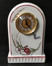 PENDULETTE SIGNE UC SARREGUEMINES DECOR  PAPILLON