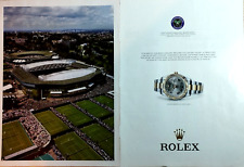 ROLEX  OYSTER Perpetual DateJust II WIMBLEDON stadium Print Ad  2PG !!!