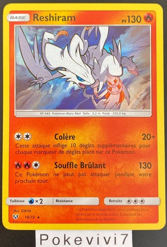 Carte pokemon reshiram - reshiram, 14/73