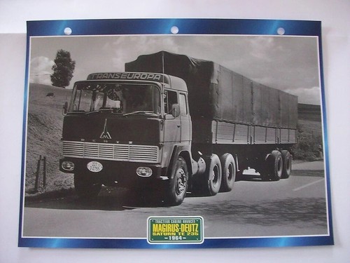 Carte fiche camion tracteur - camion,