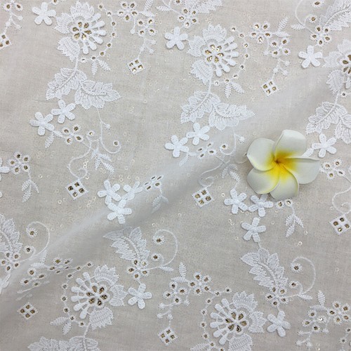 Tissu coton blanc en - blanc,
