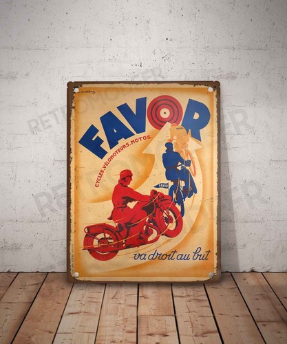 Plaque métal vintage - , favor