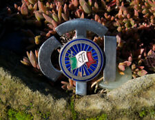 NICE VINTAGE ENAMEL AUTOMOBILE CAR CLUB BADGE # TCI TOURING CLUB ITALY ITALIA