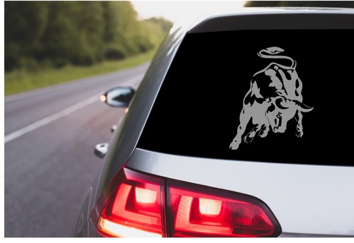 Bull car decal oracal - car, decal,