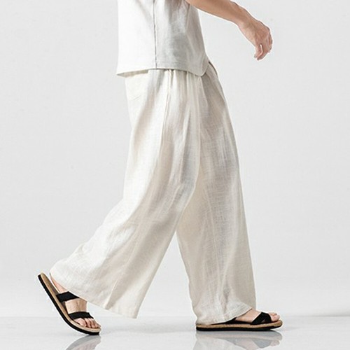 Homme lin ample - lin, pantalon