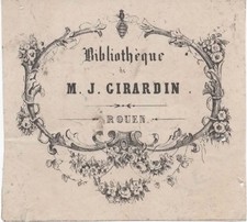 Ex-libris du chimiste Jean GIRARDIN (1803-1884) - Rouen
