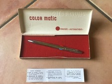 Stylo bille 4 couleurs COLOR MATIC avec notice + Étui /  Années 70 Vintage - TBE