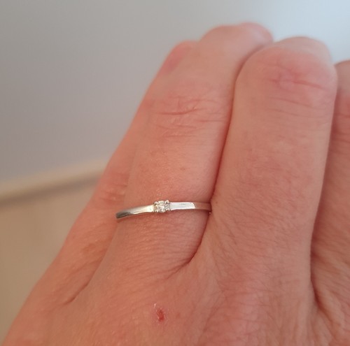 Bague solitaire blanc - solitaire, or